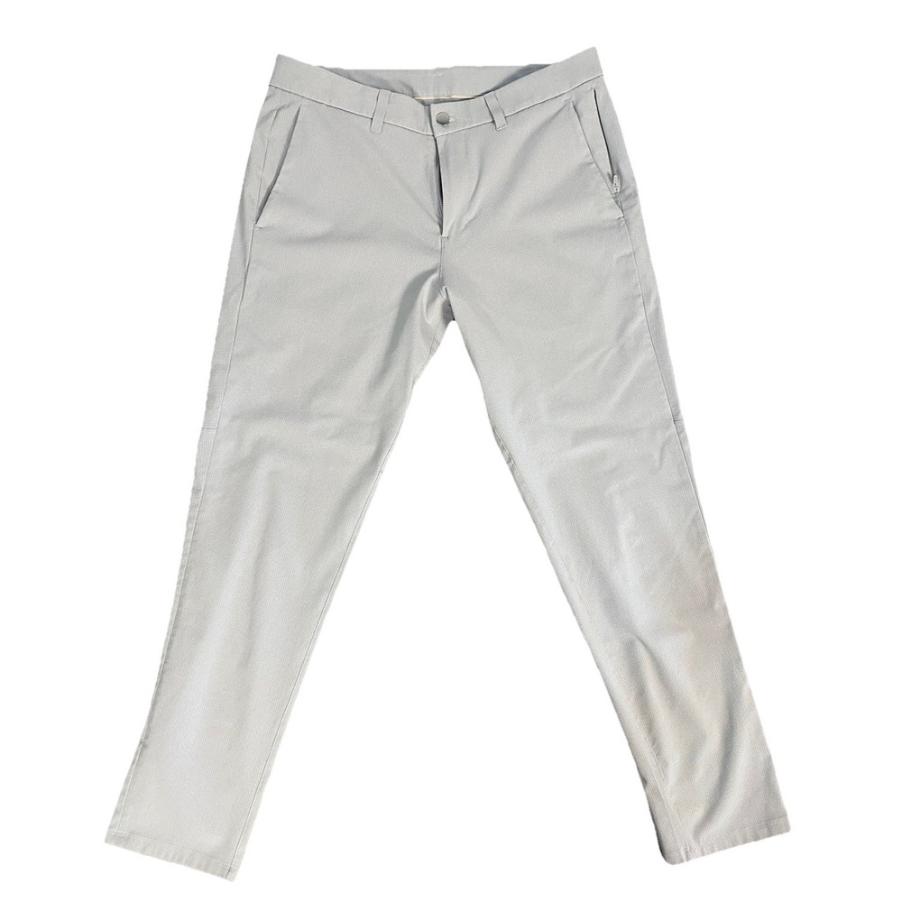 Lululemon Mens Commission Classic pants Lt Grey Stretch Taper Leg 34x30